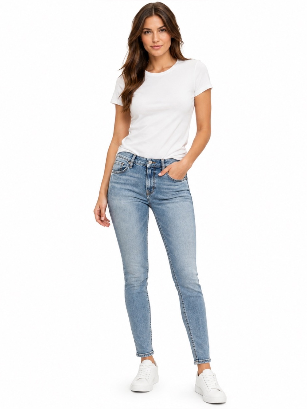 Rag & Bone Acid Wash Skinny Jeans Mid Rise Stretch Blue Denim Size 27